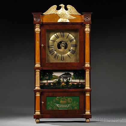 Birge, Mallory & Co. Miniature Triple-decker Shelf Clock