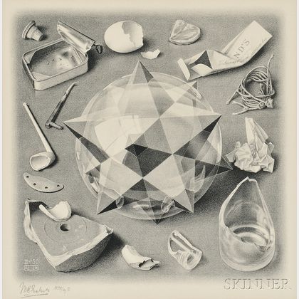 M.C. Escher (Dutch, 1898-1972) Contrast (Order and Chaos)