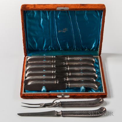Fourteen Theodore Starr Sterling Silver Knives