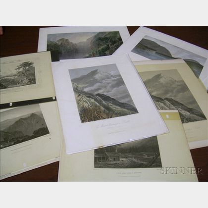 Group of Seven Unframed Hudson River Valley Prints