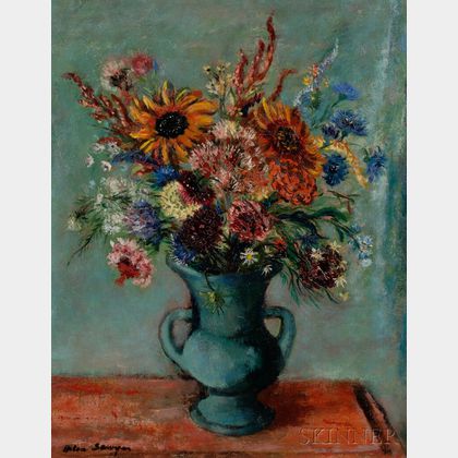 Helen Alton Farnsworth Sawyer (American, 1900-1999) Bouquet with Sunflowers