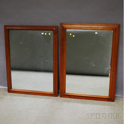 Two Molded Cherry-framed Mirrors