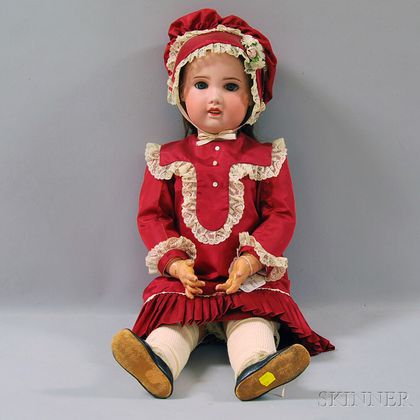 Large SFBJ Bisque Head Girl Doll