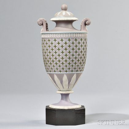Tricolor Color Jasper Diceware Vase and Cover