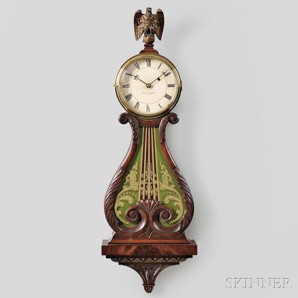 Walter Durfee "Harp-pattern Timepiece" or Lyre Clock