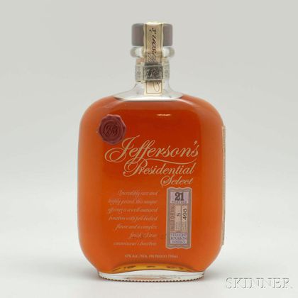 Jeffersons Presidential Select Bourbon 21 Years Old, 1 750ml bottle 