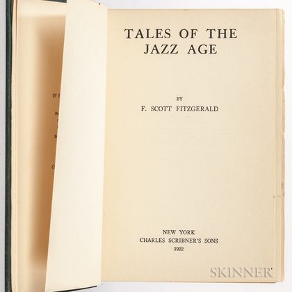 Fitzgerald, F. Scott (1896-1940) Tales of the Jazz Age.