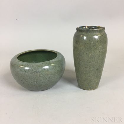 Revere Pottery Vase and a S.E.G. Bowl