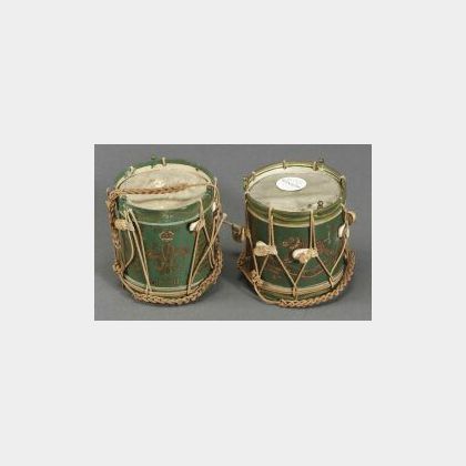 Pair of Miniature Commemorative Regimental Drums