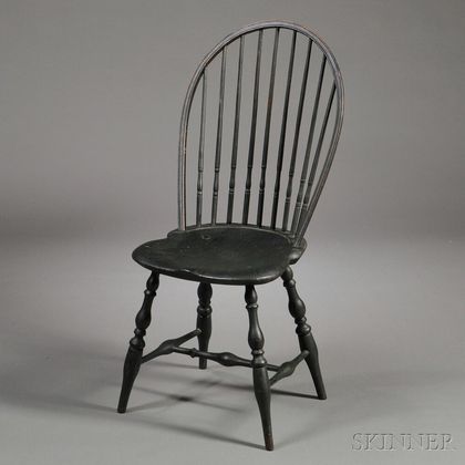Green-painted Bow-back Windsor Side Chair