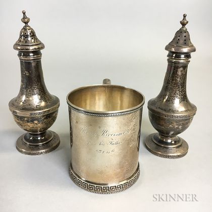Three Pieces of William Gale & Sons Sterling Silver Tableware