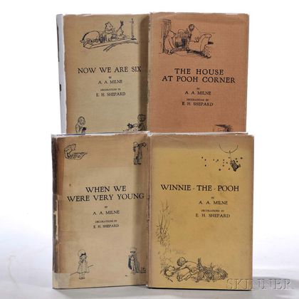 Milne, A.A. (1882-1956) Four Pooh Titles, First Editions in Dust Jackets.