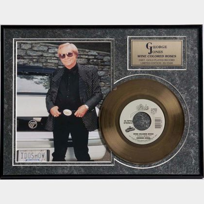 George Jones Gold-plated 45 RPM Record