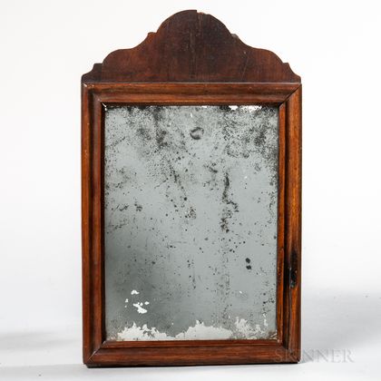 Early Mahogany Veneer Mirror