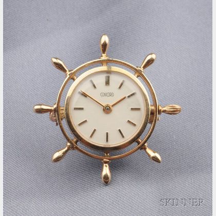 14kt Gold Watch Pin, Concord