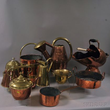 Ten Copper and Brass Items