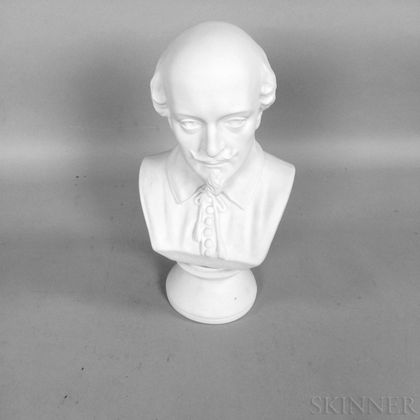 Ott & Brewer Parian Bust of Shakespeare