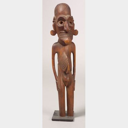 Easter Island Carved Wood Male Figure