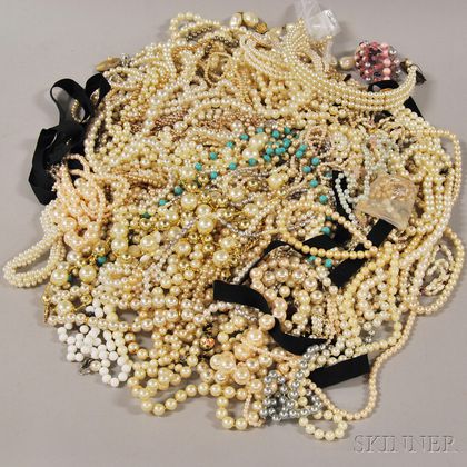 Group of Faux Pearl Costume Jewelry