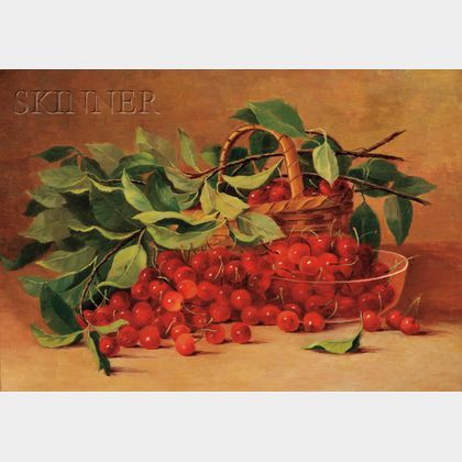 Fall River School, 19th Century Still Life with Cherries