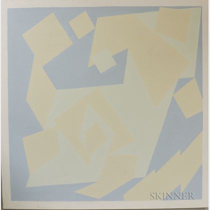 Anton B Vizy (American, 1937-2016) Two Geometric Abstract Paintings