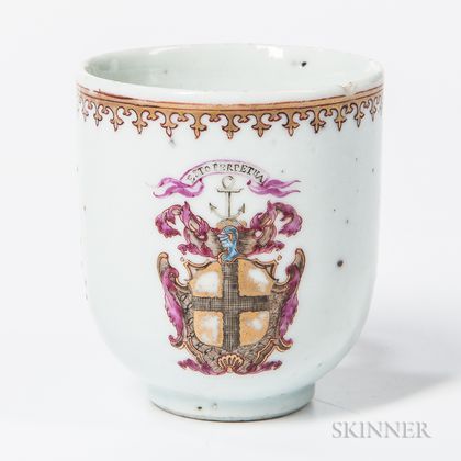 Armorial Export Porcelain Chocolate Cup
