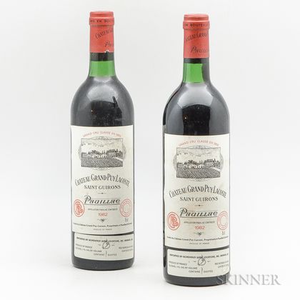 Chateau Grand Puy Lacoste 1982, 2 bottles 