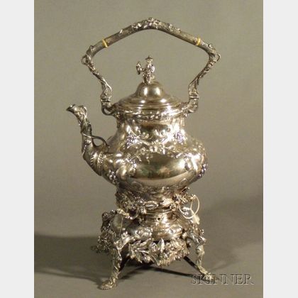 Gorham & Co. Coin Silver Kettle on Stand