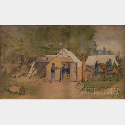 American School, 19th Century Hotel de Comfort: Camp Near New Iberia 116th N.Y.V. 1863 W. La.