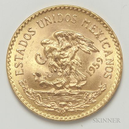 1959 Mexican 20 Pesos Gold Coin