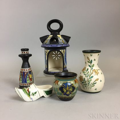 Five Dutch Pottery Items