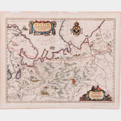 Russia, Four Large-Format Maps, 17th and 18th Century.