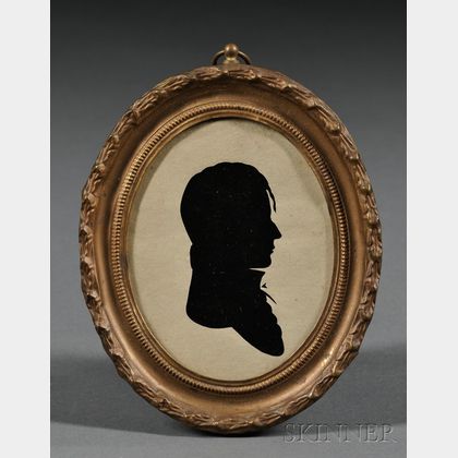 Framed Silhouette Portrait of a Young Man