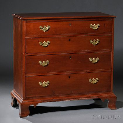 Chippendale Carved Cherry Chest of Drawers