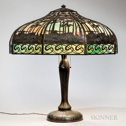 Handel Metal Overlay Table Lamp 
