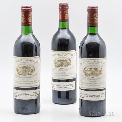 Chateau Margaux 1981, 3 bottles 