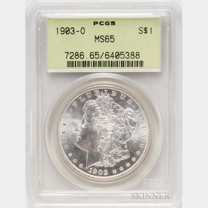 1903-O Morgan Dollar, PCGS MS65. Estimate $400-600