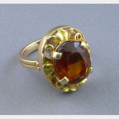 Kalo 14kt Gold and Citrine Ring