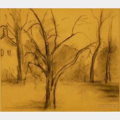 Edwin Booth Grossman (American, 1887-1957) Winter Landscape.