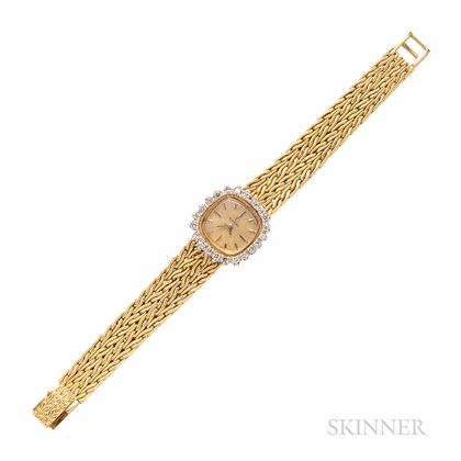 Omega Watch Co. Gold and Diamond Wristwatch
