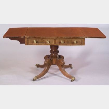 Regency Mahogany and Carved Mahogany Sofa Table