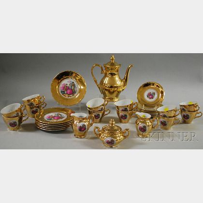 Modern Arnart KPM Gold-decorated Japanese Porcelain Tea Service