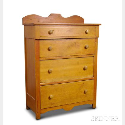 Late Federal Pine Chest of Drawers