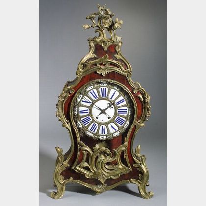 Louis XV Style Tortoiseshell and Bronze-Mounted Bracket Clock