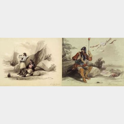 Attributed to Alfred Jones (American, 1819-1900) Lot of Two Illustrations: Startled Soldier