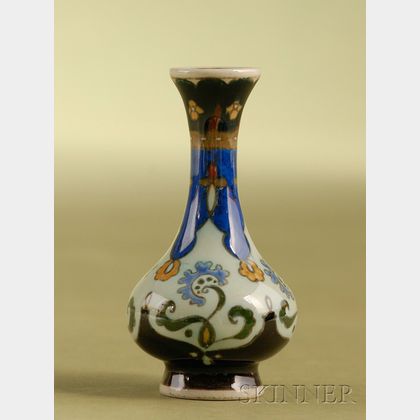 Miniature Rozenburg Earthenware Bottle-form Vase