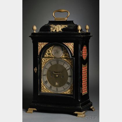 Thomas Gardner Ebonized Table Clock