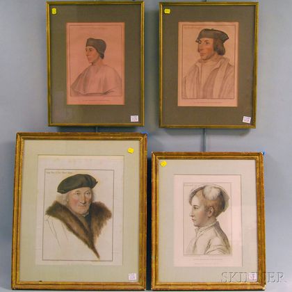 After Francesco Bartolozzi (Italian, 1727-1815) Four In His Majesty's Collection Portrait Engravings: