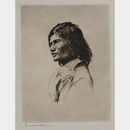 Frank Weston Benson (American, 1862-1951) Nascaupée Indian
