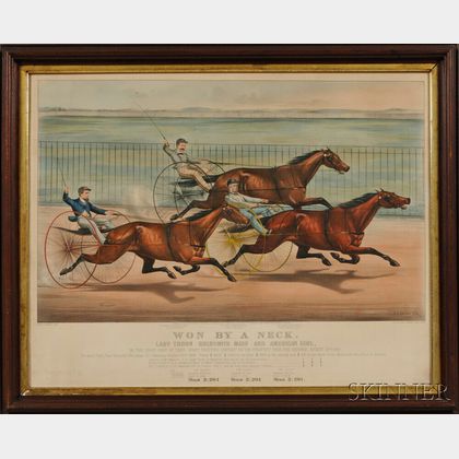 Currier & Ives, publishers (American, 1857-1907) Won By a Neck
